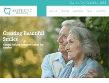 Tablet Screenshot of aestheticdentures.com.au